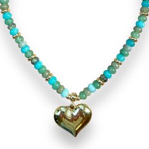 Parker Rose Semi Precious Stone Necklace 17”+